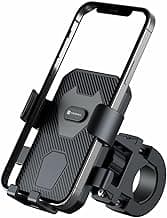 Portronics Mobike 4 Bike Phone Mount with 360° Rotational, Strong Hold for Bicycle, Motorcycle Compatible with 4.7 to 6.8 inch Devices(Black)