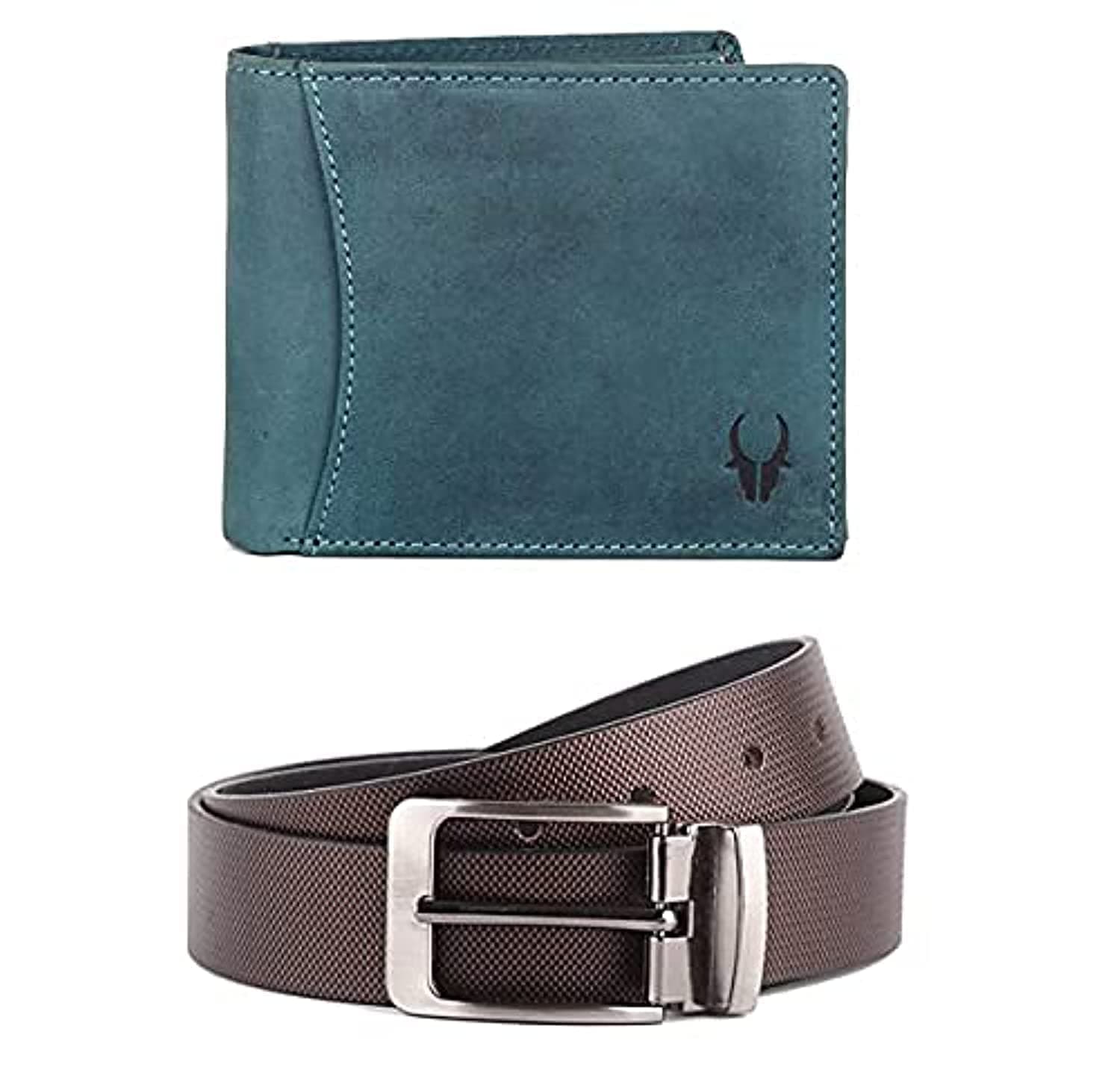 WildHorn Hunter Leather Wallet and Belt Combo Giftset I Gift Hamper for Men