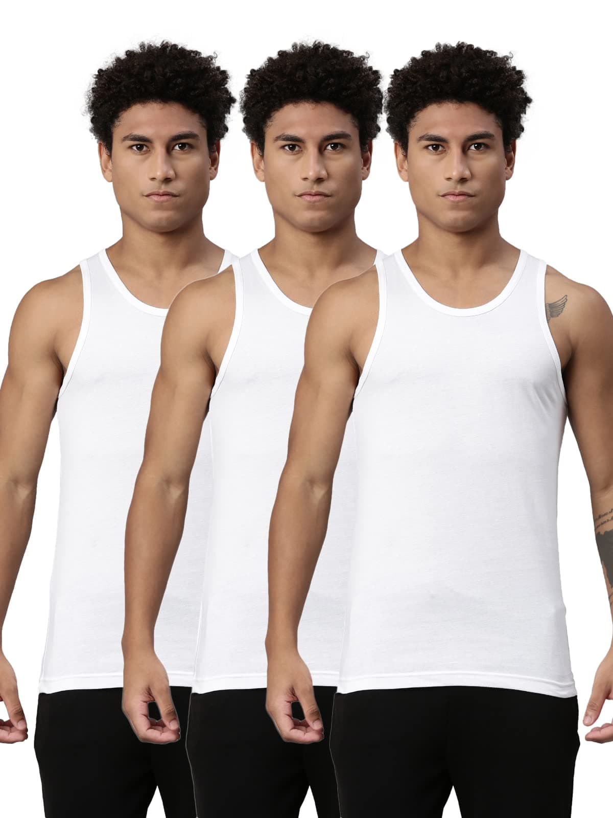 Levi's 012 Classic Vest for Men | 100% Cotton | Breathable | Round Neck Sleeveless Men's Vest | Soft & Durable | Freedom of Movement | Tagless & Zero Irritation Comfort | Pack of 3