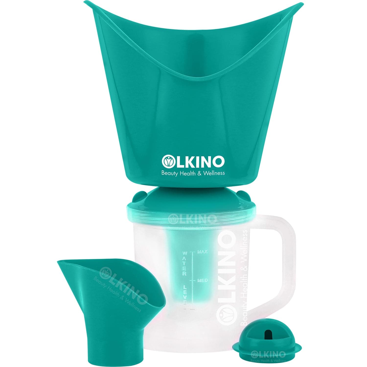 Olkino 3 in 1 steamer for cold and cough, vaporizer steamer for cough,cold and facial (Green)