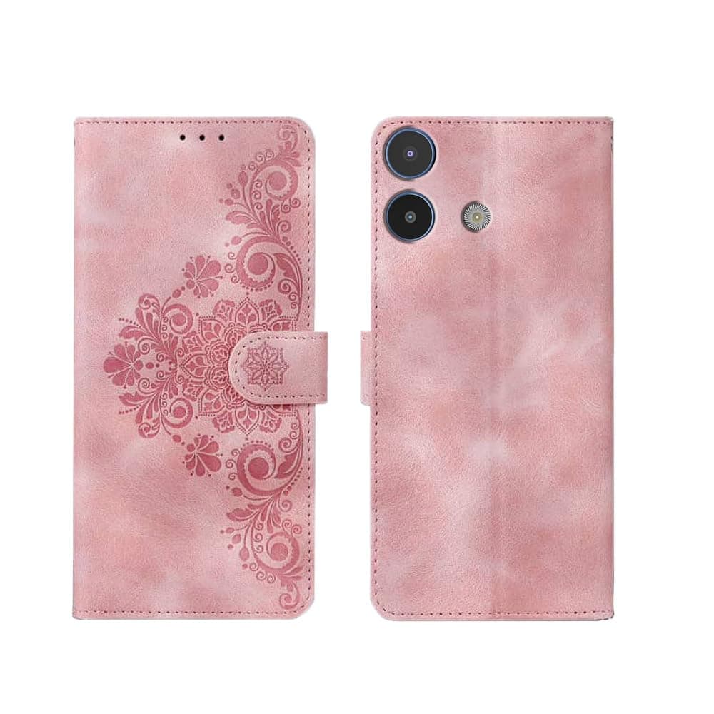amazon basics Lava Storm Play 5G Flip Cover | Card Pockets Wallet & Stand | Flip Cover for Lava Storm Play 5G (Executive Pink)