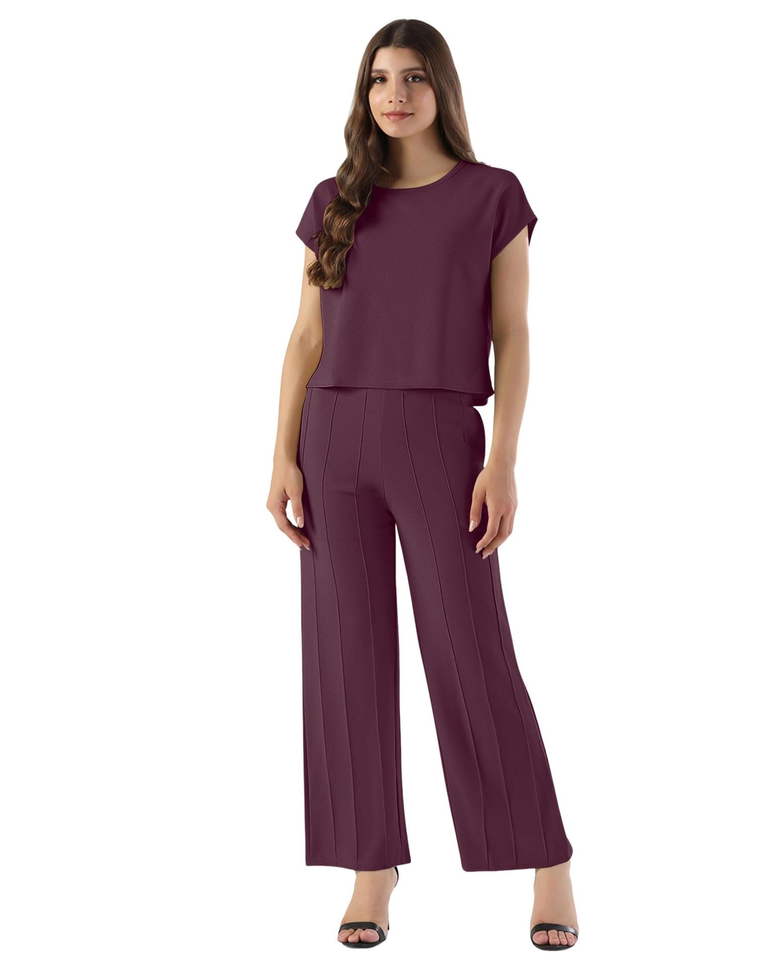 Selvia Women's Tops and Trouser Co ord Set| Lycra Dress for Woman Stylish