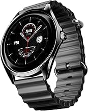 boAt Ultima Aeris 1.43" AMOLED Display, 1000 nits Brightness, Ultra Slim 8mm Metal Build, IP68, Auto HR & SpO2 Monitoring, Sleep & Stress Tracking, Stylish Smartwatch for Men & Women (Active Black)