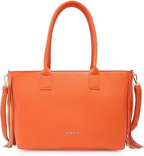 Caprese Cindy Tote Bag, Large- | Stylish Handbag for Women | Spacious, Versatile Office & Daily Essentials Tote | Top Zip Closure