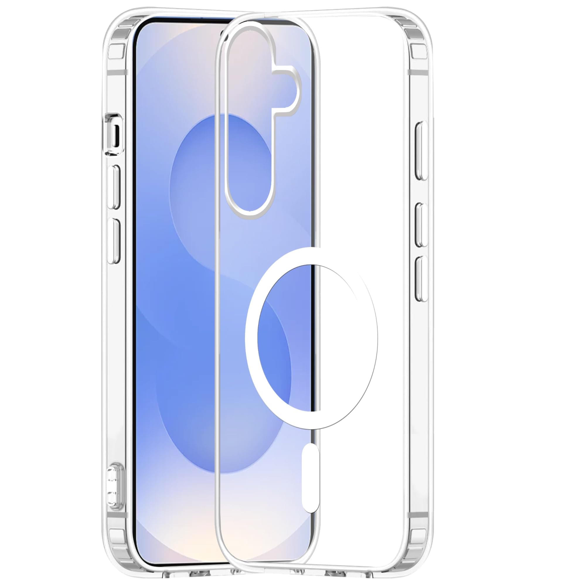 amazon basics Ultra-Hybrid Crystal Clear Back Case Cover for Samsung Galaxy S26 Edge 5G | Shockproof Design | Hard Back Cover for Samsung Galaxy S26 Edge 5G (PC & TPU, Magsafe Compatible, Clear)