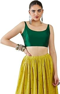 Soch Womens Taffeta Solid Sleeveless Padded Blouse