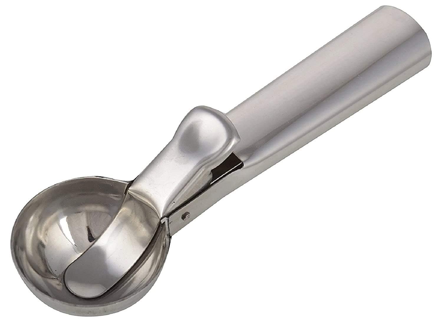 Sakoraware Stainless Steel Easy Trigger Icecream Scoop |ice Cream Spoon | Large Size Multifunctional Durable| Smooth Trigger for Effortless Scooping of Ice Cream Sorbet - 1 Piece Silver Color