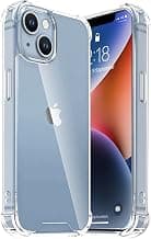 Sounce TPU Transparent Hard Back Cover for iPhone 13 Scratch Resistant Case Shockproof Premium Clarity Armor Sleek Design Shield with Polycarbonate Protection for iPhone 13 [Crystal Transparent]