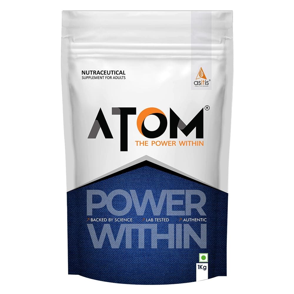 AS-IT-IS ATOM Weight Gainer 1kg | 61.1g Carbs & 8.8g Proteins | Easy Source of Weight-Gaining calories | Boosts Workout Performance | Kesar Elaichi Flavor