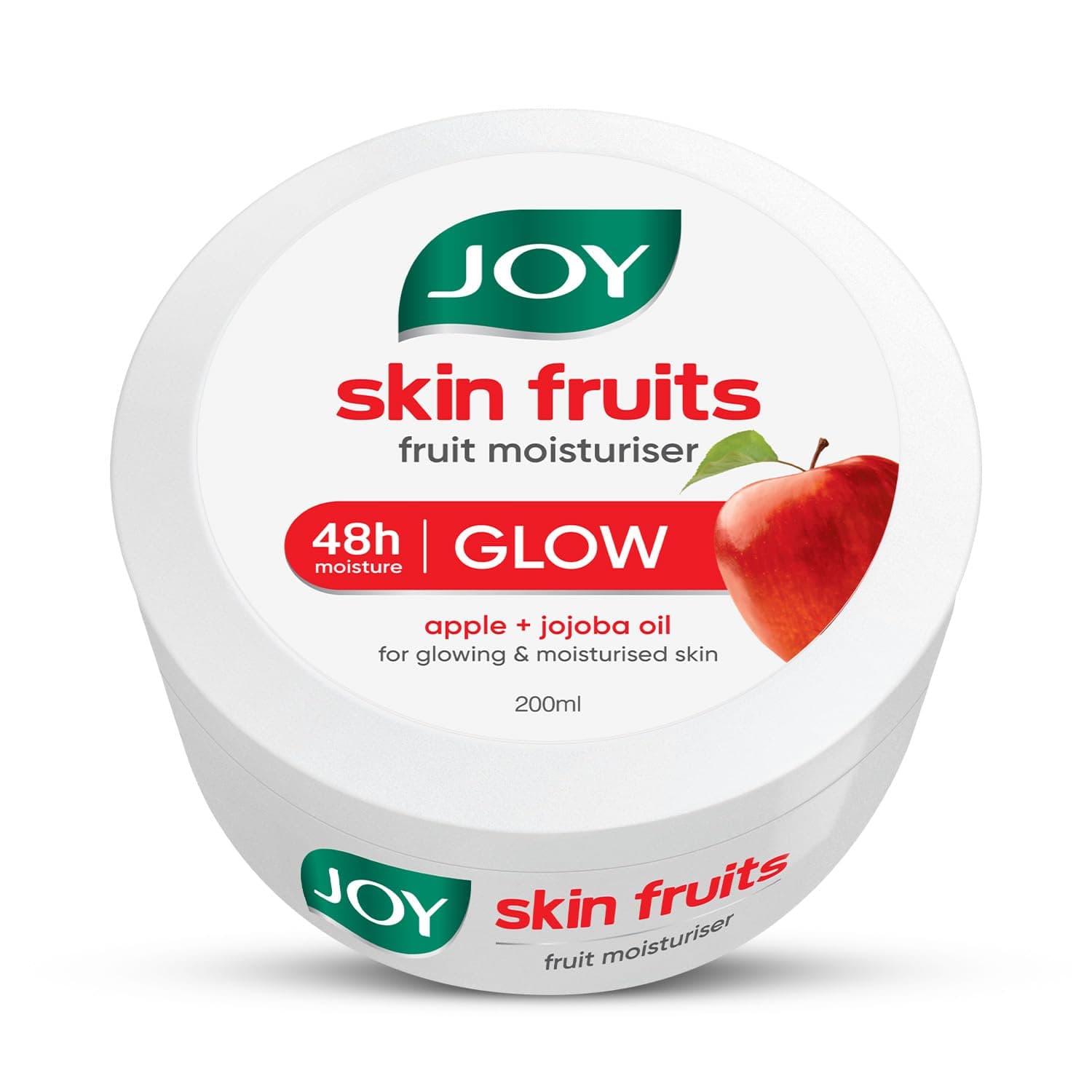 Joy Skin Fruits Moisturizer for Dry Skin (200ml), Skin Cream for Winters, With Apple, Jojoba & Almond Oil | Quick Absorbing & Non Sticky Moisturizer for Face, Hands & Body | For Healthy and Soft Skin