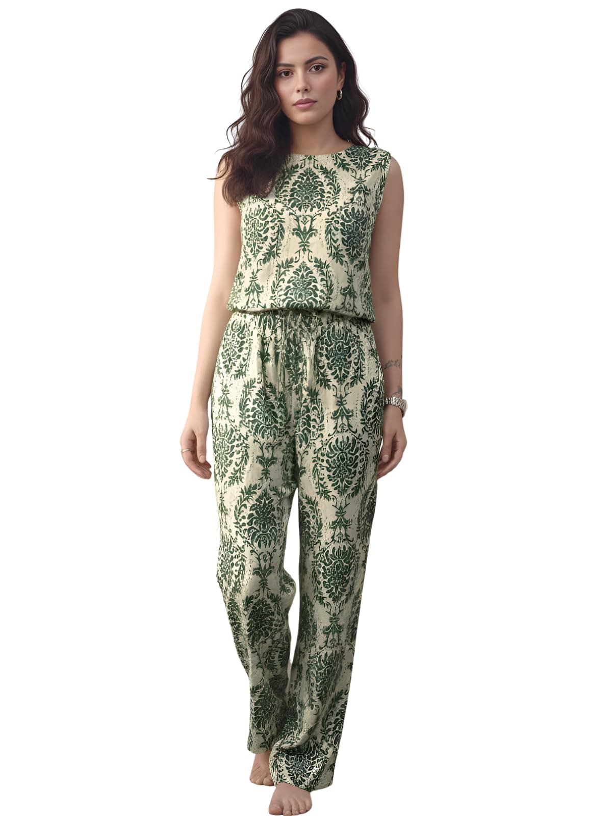 Leriya Fashion Co-ord Set for Women Stylish | Korean Summer Cord Set for Women | Jumpsuit for Western Party Suit | Formal Office Wear & Casual Look | Summer Travel Co Ord Set Beach & Holiday Look