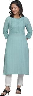 W for Woman Purple Embroidered Cotton Straight Kurta