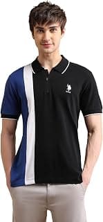 U.S. POLO ASSN. Slim Fit Polo T Shirts for Men - 100% Cotton, Half Sleeves Mens Tshirt