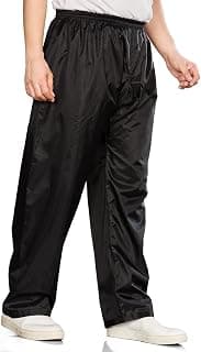 Prince Rain Pants for Men Waterproof | Lightweight Rainwear Lower with Elastic Waist | Quick-Dry Bike & Outdoor Rain Trouser