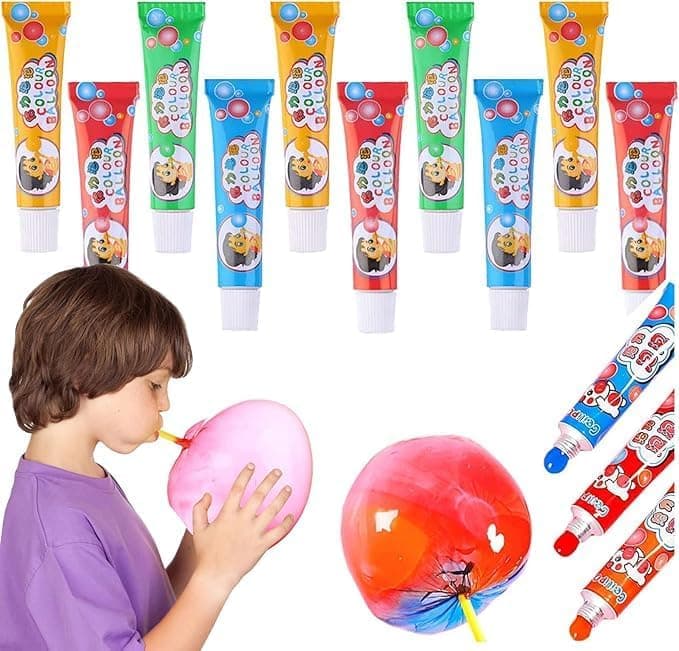 SPMYY Bubble Making Glue Balloon Retails Magic Bubble Making Glue Colorful Plastic Bubble Blowing Toy Bubbles Crafting Outdoor Toy for Kids (Multicolor) ((Pack of 1))