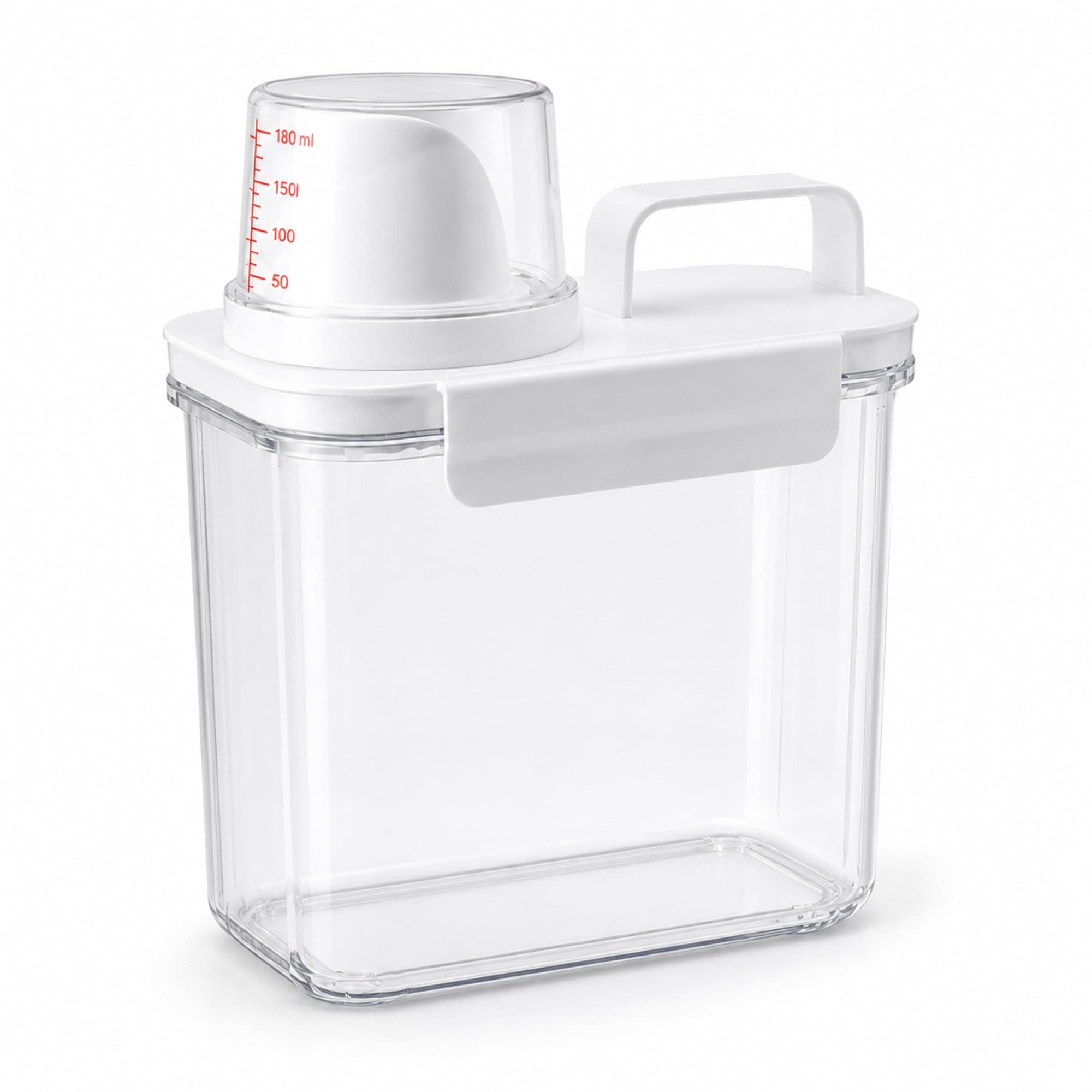 Laundry Detergent Dispenser for Liquid & Powder | Large Capacity Laundry Organizer Container with Measuring Cup | Leakproof Storage for Fabric Softener Detergent Refills | 1100 ML