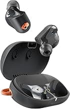 Skullcandy Sesh ANC Active True Wireless Bluetooth Earbuds with 4Mic Active Noise Cancellation,48Hr Battery,IP67 Waterproof Sports Earbuds,Multipoint Pairing,Google Fast Pair,Spotify Tap–Black/Orange
