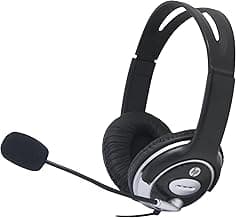 HP Wired On Ear Headphones with Mic with 3.5 Mm Drivers, in-Built Noise Cancelling, Foldable and Adjustable for Laptop/Pc/Office/Home/ 1 Year Warranty (B4B09PA)