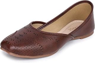 TRASE Traditional Jutti for Women & Girls | Flat Sole, Soft Lining, Cushion Footbed | Casual Wear & Comfortable Ethnic Footwear for Wedding & Festive