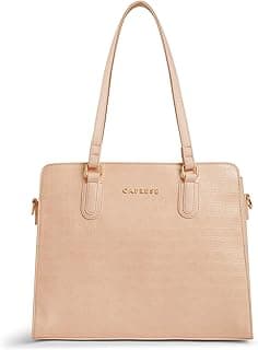 Caprese Milo Tote Medium Bag for Women with Adjustable & Detachable Strap | Ideal for 15 to 16 Inch Laptop Bag | Stylish,Durable,Multi-Compartment Design for Work, Travel & Daily Use