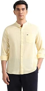 Arrow Solid Slim Fit Mens Casual Shirts - Cotton, Breathable & Comfortable, Full Sleeves Shirts for Men