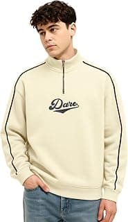 Maniac || Mens || Printed Dare || High Neck || Full Sleeve || Fleece || Sweatshirt