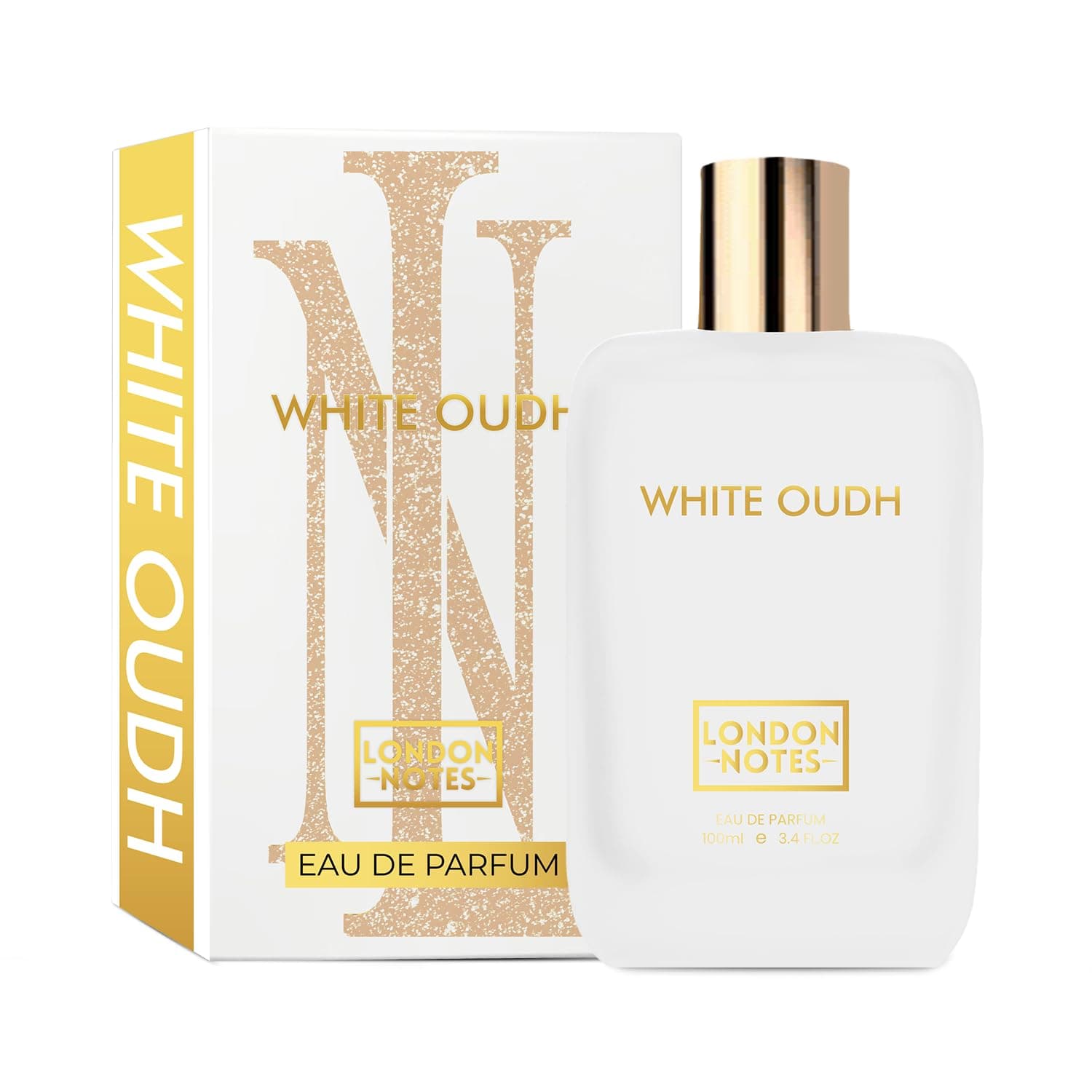 LONDON NOTES White Oudh Perfume for Men & Women | Long Lasting Woody & Spicy Fragrance | Sophisticated Citrus, Rose & Musk Blend | 100ml