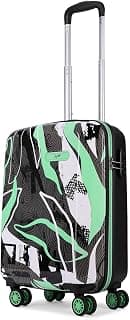Skybags Tropique Cabin Trolley Bag 55cm | Small Hard Luggage | 8 Wheels Suitcase for Travel | 3-Digit Combination Lock with Anti-Theft Zipper | Polycarbonate | 3 Years Warranty - Unisex (Black)