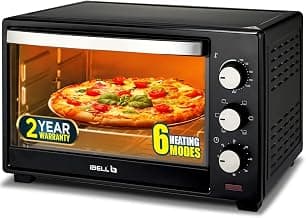 iBELL Ibleo25Lgnew 25 Liters Electric Oven Toaster Grill Otg With Rotisserie, Black, 1600 Watts
