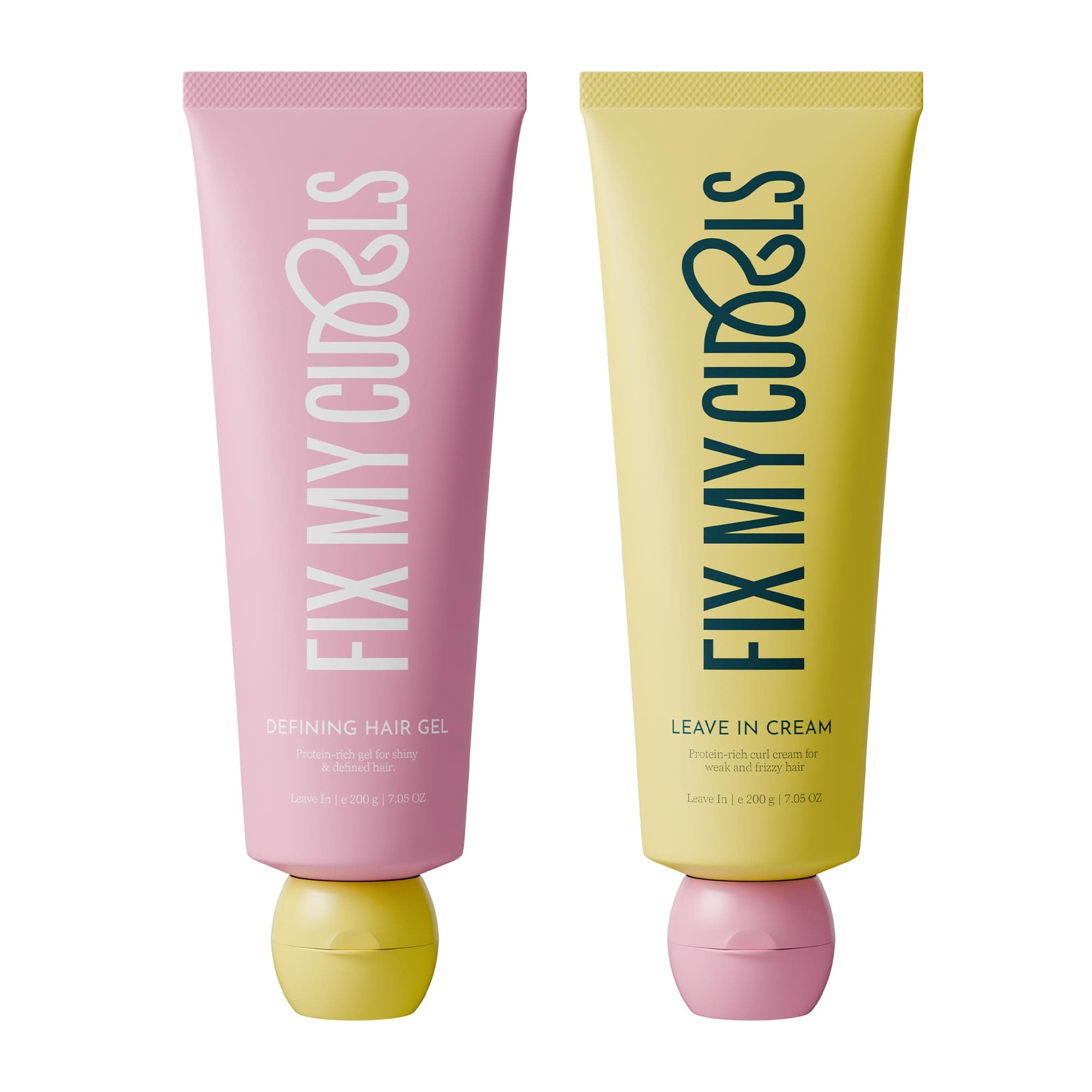 Fix My Curls Protein Styling Duo Curl Leave In Cream & Defining Gel For Curly, Wavy, Dry & Frizzy Hair | Protein Rich | Frizz Control | Hydrating, Lightweight & Silicone-Free Formula (200gm each)
