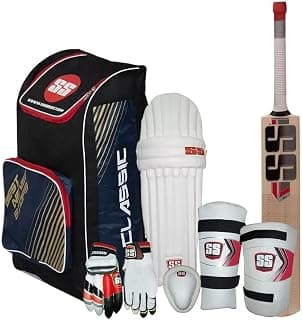 SS Complete Kashmiri Willow Cricket Kit Multicolour (Boys) 8-12 Year