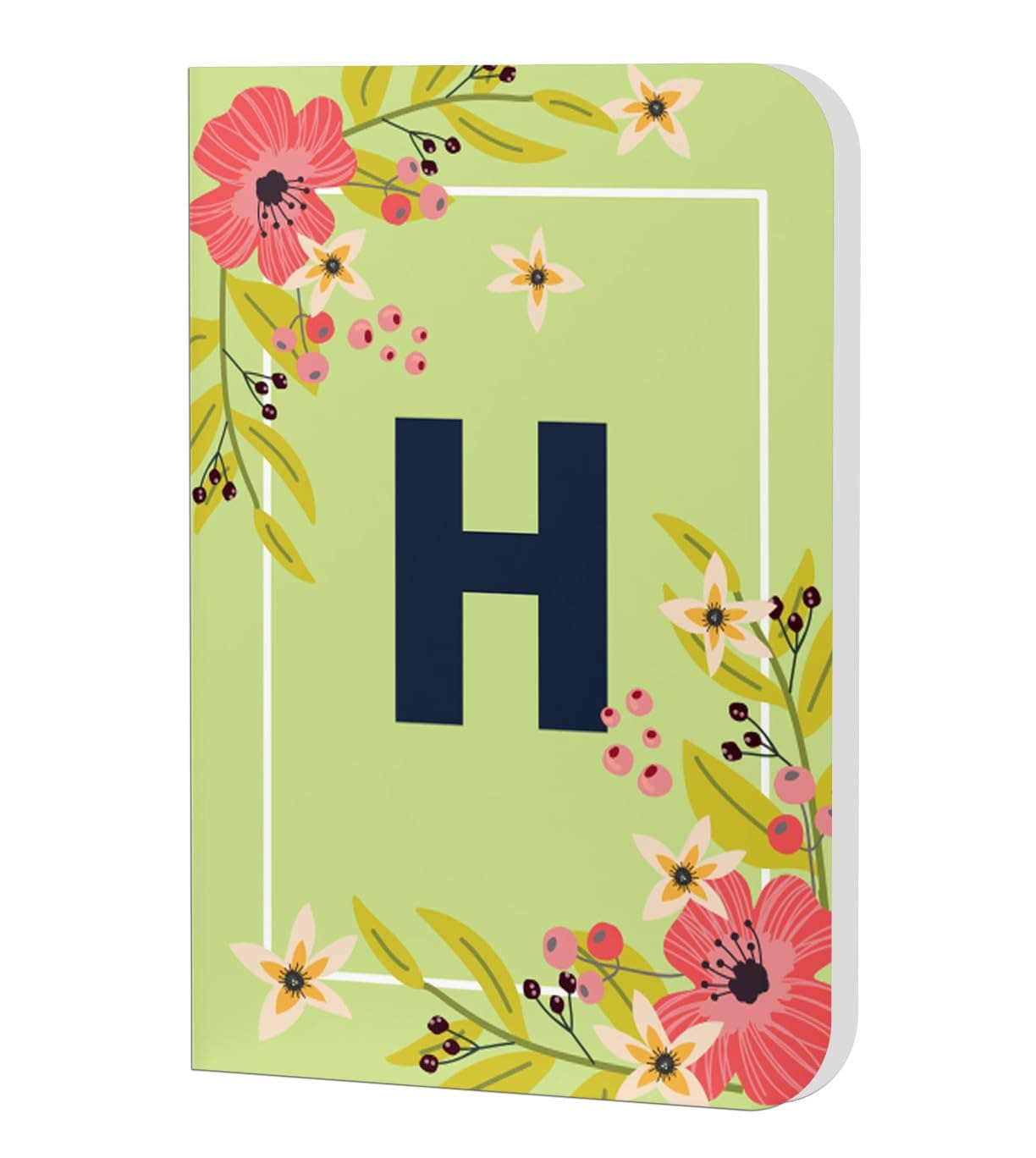 AccuPrints Initial H Premium Soft Bound Notebook Diary |Size 21 x 14.5 cm| for Girls and Women (A5,192 Ruled Pages, 80 GSM) Personal Diary