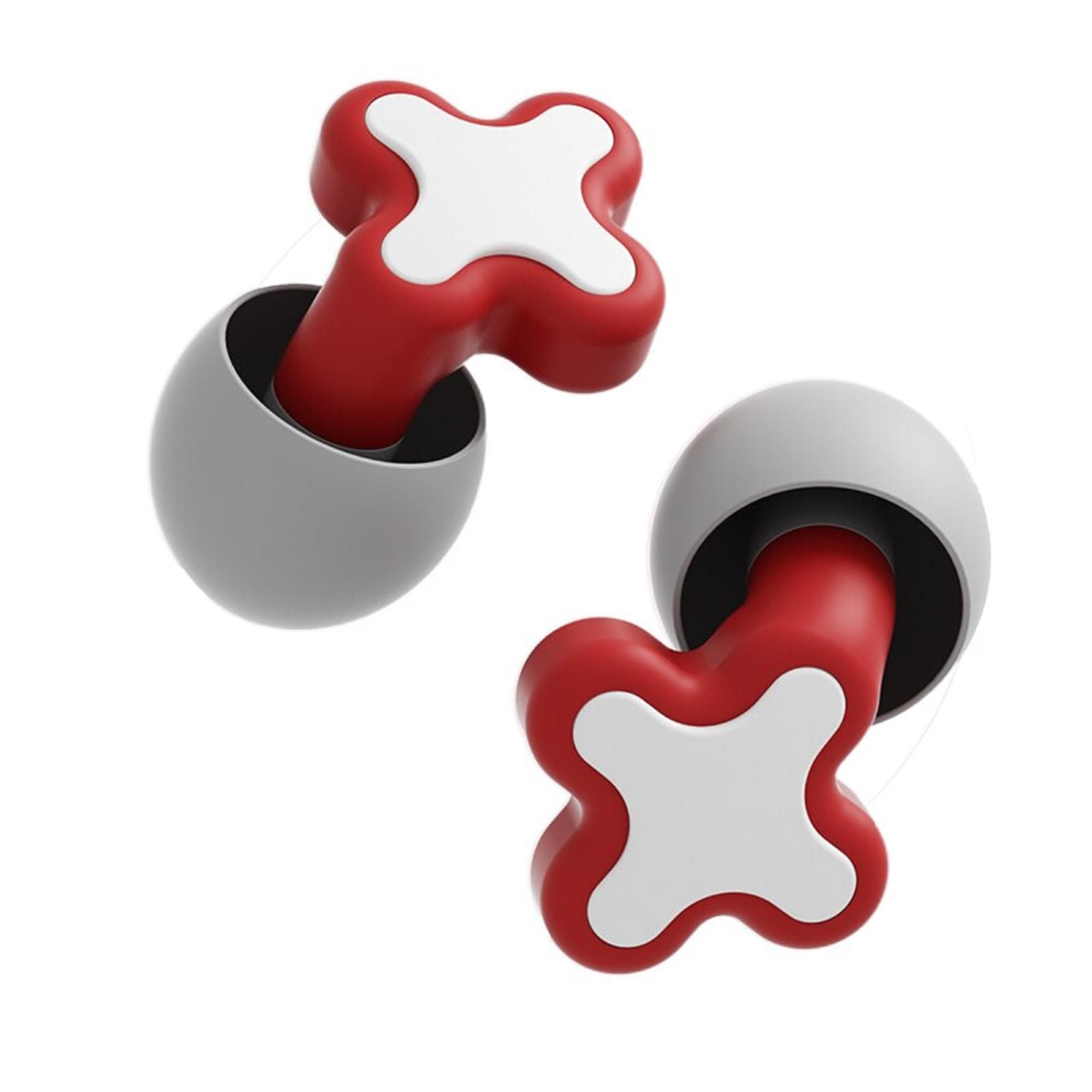AUGEN Ear Plugs for Sleeping, Noise Canceling, Reusable Silicone Earplugs for Hearing Protection, Waterproof EarPlugs Suitable for Sleeping Swimming Studying Traveling Concerts Airplanes (Red, M5)