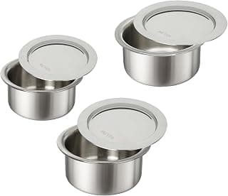 Meyer Triply Stainless Steel Tope with SS 304 Lid | 16/18/20 cm 1.5/2.3/3.1 L| 10 Year Warranty | Silver