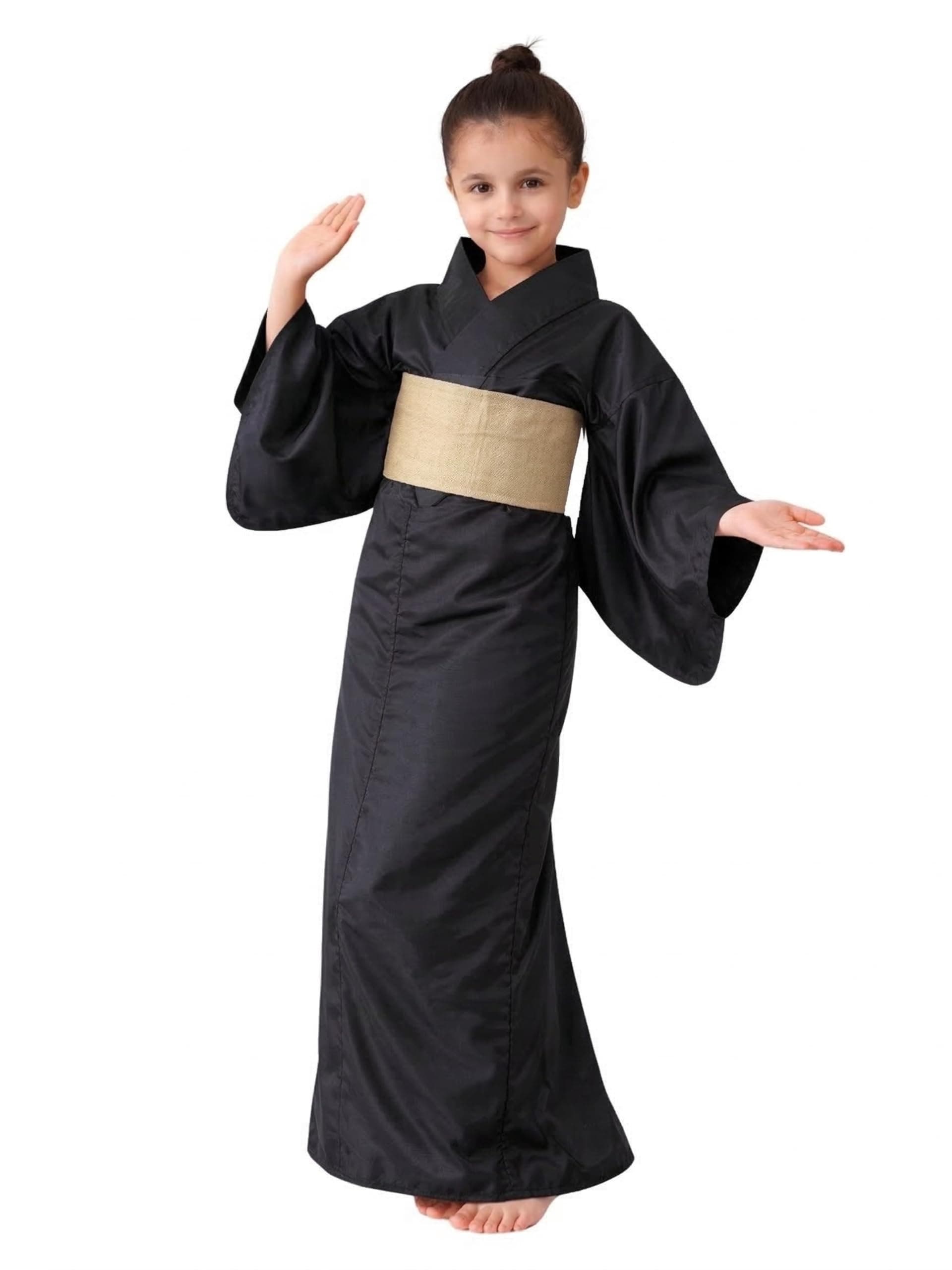 SHIV VESH BHUSHA Japanese Kimono Costume with Belt for Kids & Adults | Traditional Japan Cultural Dress | International Country Fancy Dress Outfit |School Event & Cosplay Costume