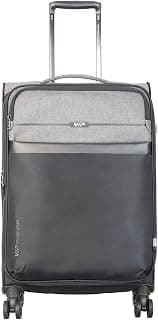VIP Polyester Vapour Check-In Trolley Bag, 68Cm | Medium Soft-Sided Luggage For Travel With Smooth 8-Spinner Wheel & Tsa Lock | 5-Year International Warranty - Black