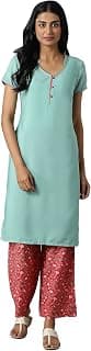 Aurelia Womens Polyester A-Line Kurta & Palazzo