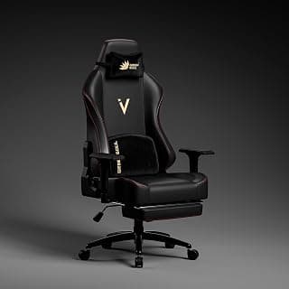 Green Soul Vision Pro Multi-Functional Ergonomic Gaming Chair, Leatherette Upholstery, 4D Armrests, Integrated Footrest, Sturdy Metal Base & 180° Back Recline (Black) Installation Provided