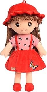 EL FIGO Plush Doll, Soft Toys, Stuff Toy for Kids, Toy for Girls, Birthday Gift Girl/Boys, Gift for Girls, Doll for Girl in Sturdy Dress with Woolen Hair (Doll 45 c.m)