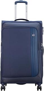 VIP Unicorn Nxt 8W Str 80 Cm | Check-in Polyester Soft Sided 8 Wheels Spinner Trolleys (Blue, Large)