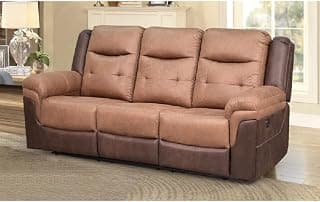 Royaloak Georgia American Power Motion Fabric Recliner 3S| Comfort Control Panel | Soft Fabric Upholstery | Sturdy Wooden Frame | High Backrest for Lumbar Support | Pocket Spring Comfort