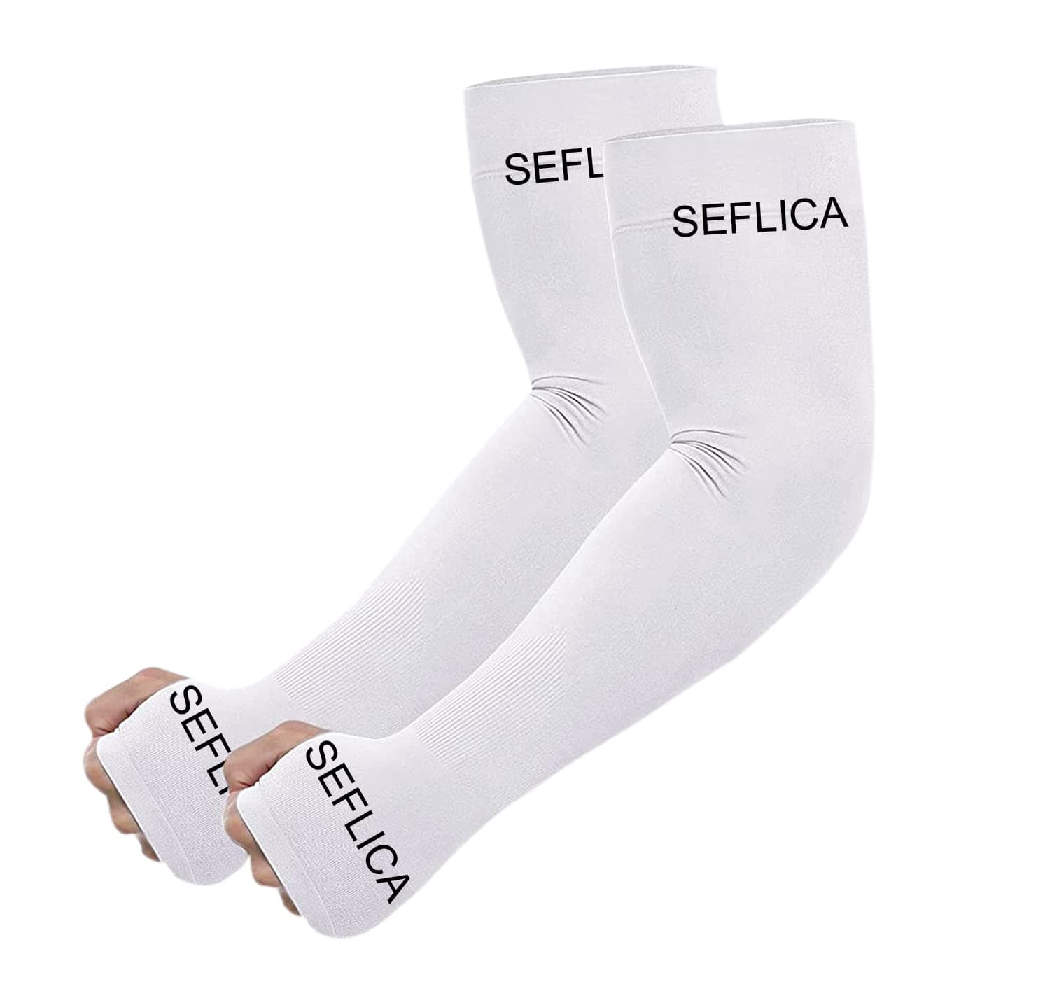 SEFLICA Arm Sleeve for Men or Women, UV Sun Protection With Thumb Hole - Cooling Comprssion Sleeves for Boys Girls For Cover Tattoo, UPF 50 Arm Cover/Shield Basketball Other Outdoor Sports
