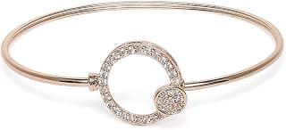 ZAVERI PEARLS Rose Gold Cubic Zirconia Contemporary Bangle Style Brass Kada For Women-ZPFK9946