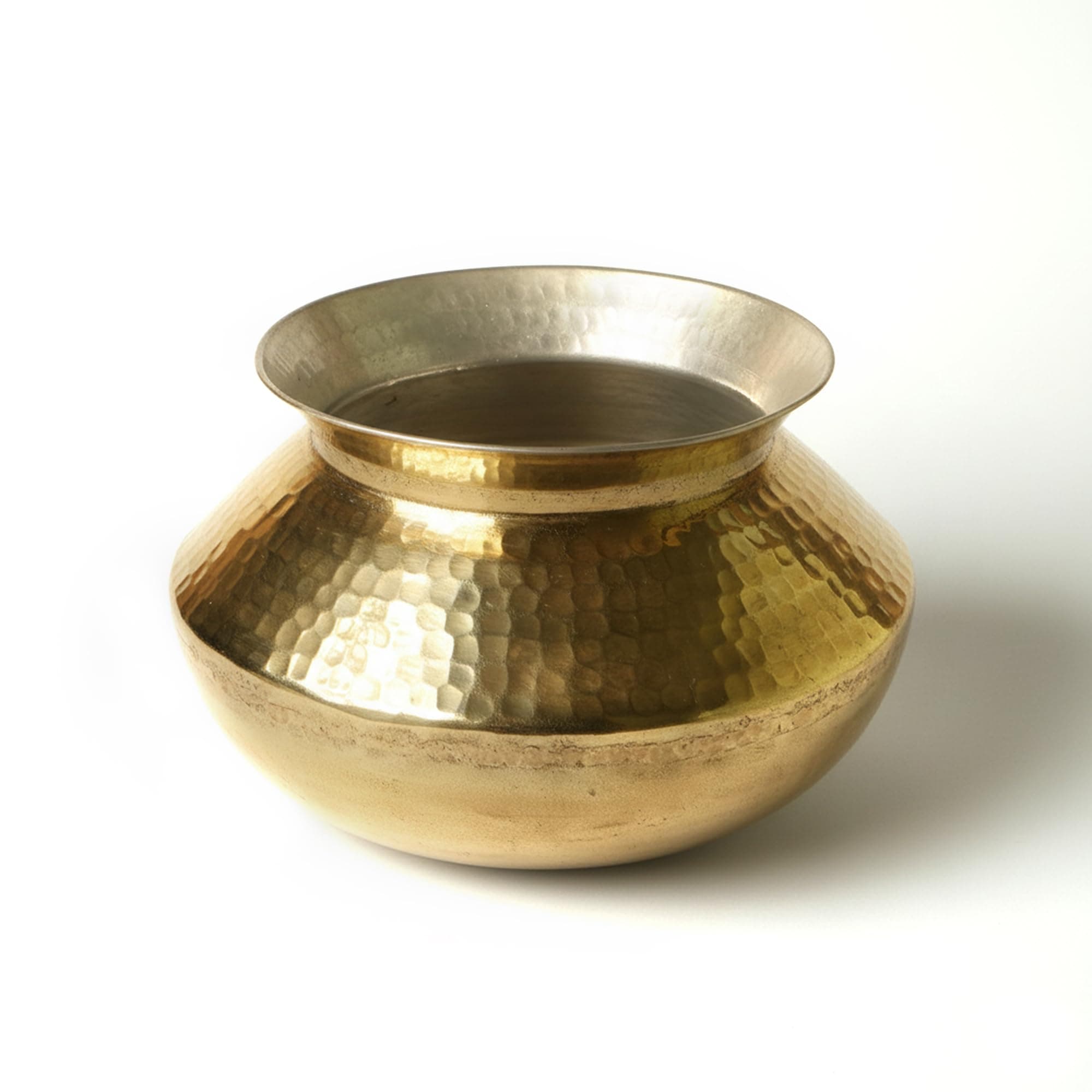 PATRA 3 Liter Brass Biryani Handi - Teflon-Free Brass Patili for Cooking - Uncoated Pital Degchi for Healthy Meals - Traditional Pital Utensils for Your Kitchen