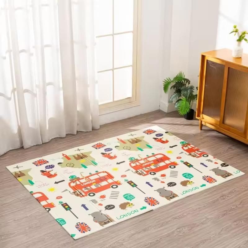 EASY SHOPE RGKJAS Folding Foam Crawl Waterproof Portable Play Mat for Kids Baby Toddler Outdoor or Indoor Use Non Toxic (Multicolor, 6 x 5.5 ft)