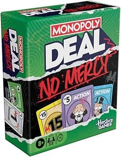 Monopoly Deal No Mercy Card Game – Ruthless Monopoly Deal Edition – Fun Family Games for Kids, Teens, and Adults – 15 Mins. – 2-5 Players – Ages 8+