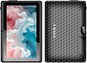 IKALL N12 Pro - Android Wi-Fi Tablet, 3GB RAM, 16GB Storage, 7" Display, WiFi Only, 3000mAh Battery, Dual Camera, Compact & Lightweight Tablet for Entertainment & Learning (Black)