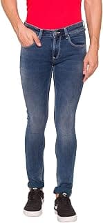 Spykar Men's Cotton Skinny Fit Full Length Jeans (Mid Blue) (SKN-02BA-22)