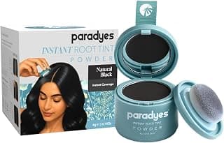 Paradyes Cover Up Powder Natural Black Instant Root Tint | Covers Grey Roots & Bald Spots Instantly for Women & Men | Long-Lasting | Matte Finish | Easy Application | 4gm