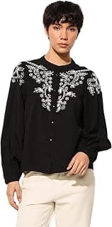 ONLY Women's Front Embroidered Casual Shirt
